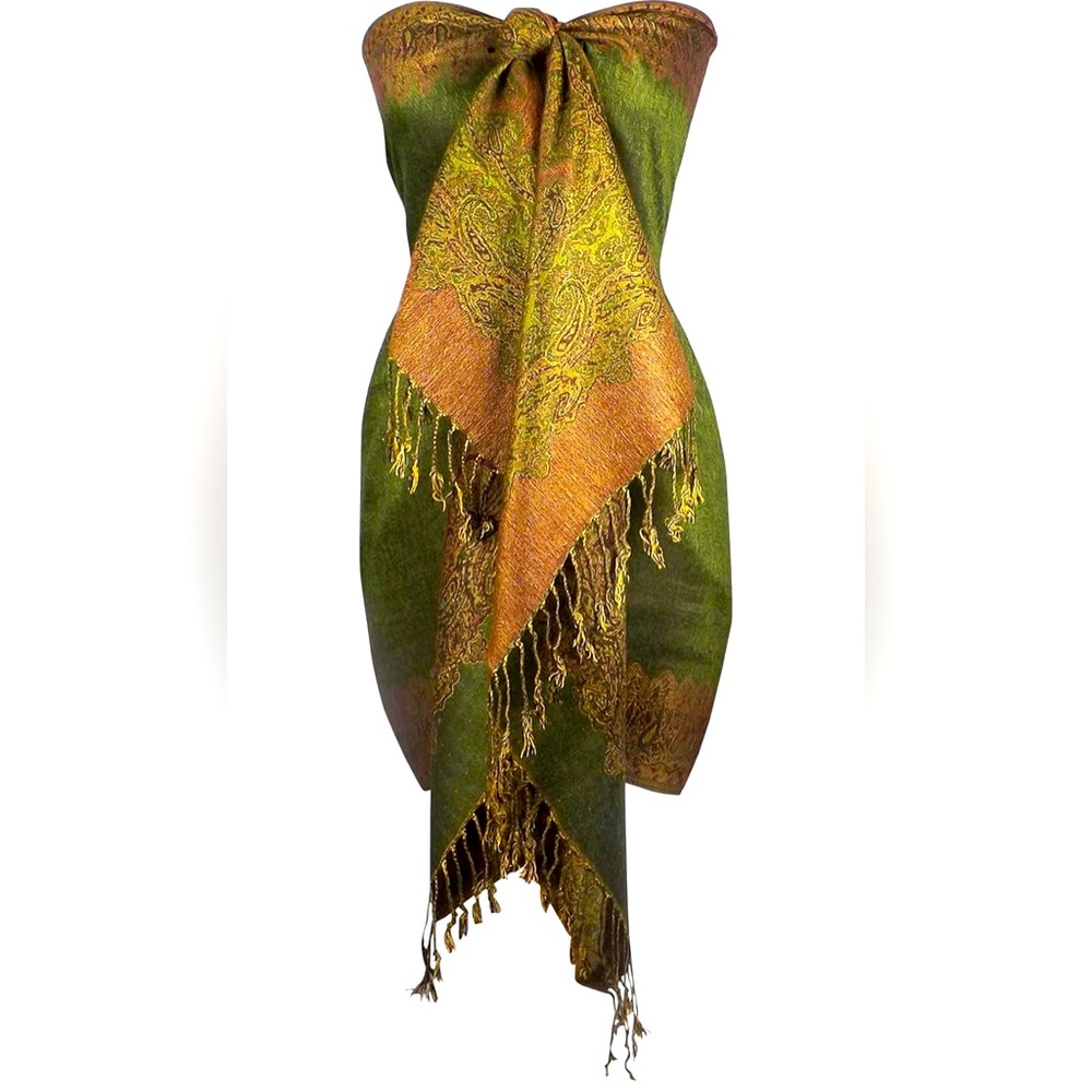Reversible Jacquard Paisley Pashmina Shawl